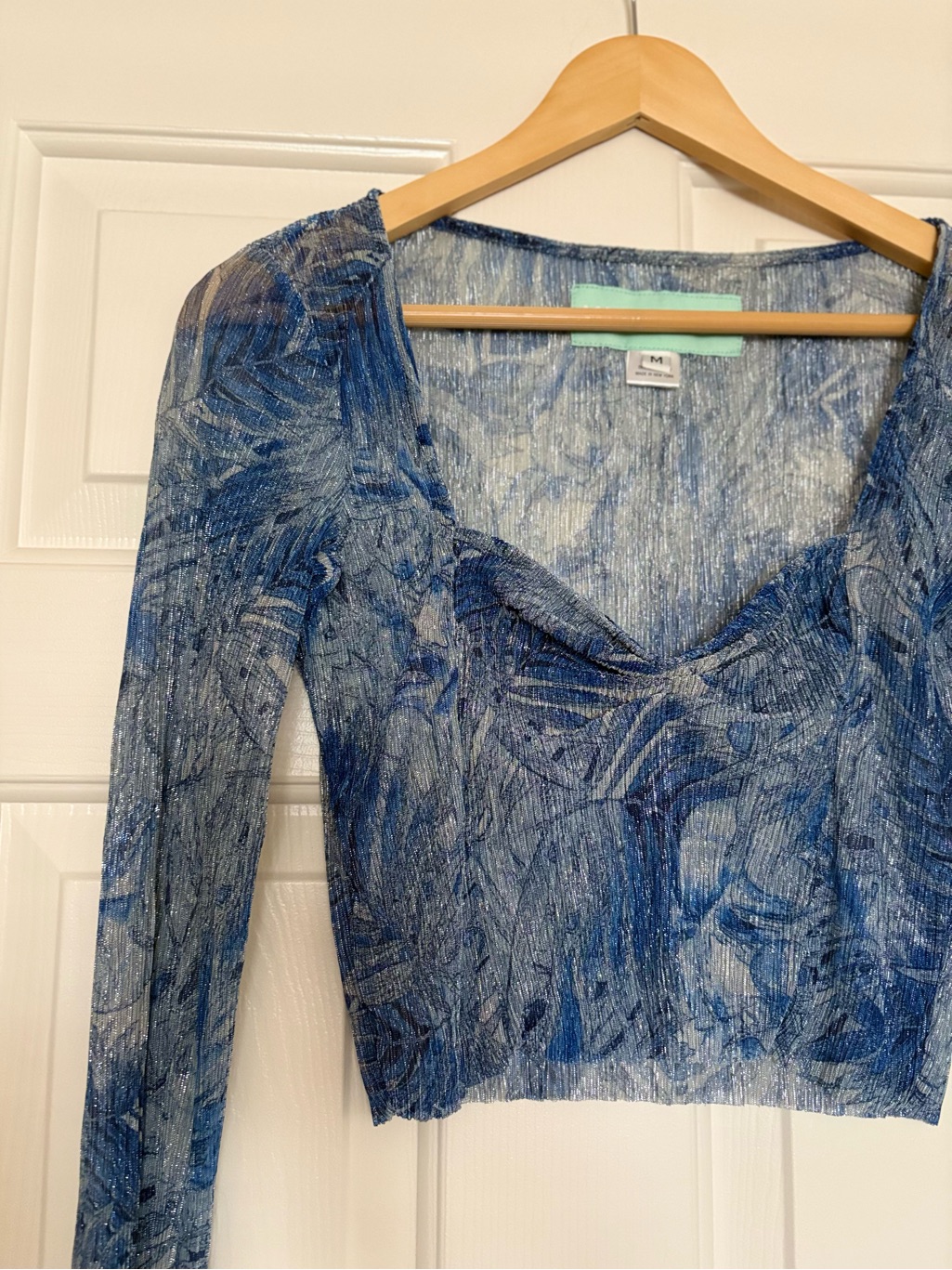 Mia Vesper Blue Cascade Top Skirt Setnwt Sz M — image 6 of 8